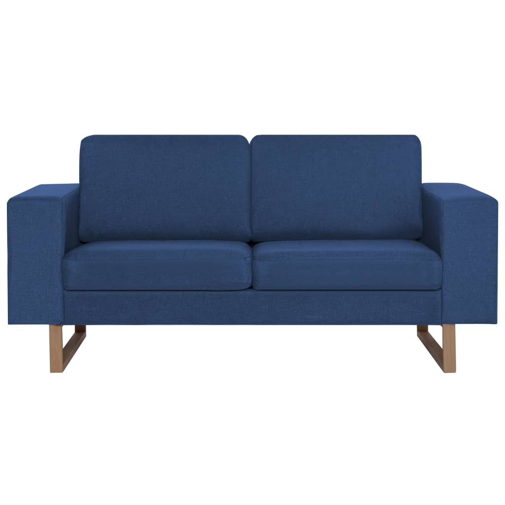 Canapea cu 2 locuri, albastru, material textil - Lando