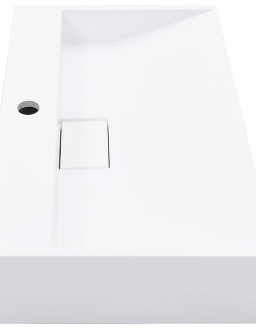 Încărcați imaginea în vizualizatorul Galerie, Chiuvetă, alb, 60x38x11 cm, conglomerat turnat mineral/marmură Lando - Lando
