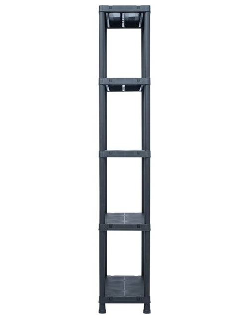Încărcați imaginea în vizualizatorul Galerie, Rafturi de depozitare 5 buc. negru 60x30x180 cm plastic 125 kg - Lando
