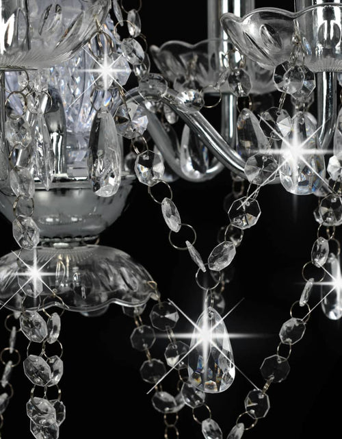 Încărcați imaginea în vizualizatorul Galerie, Candelabru cu mărgele de cristal, argintiu, rotund, 5 x E14 Lando - Lando
