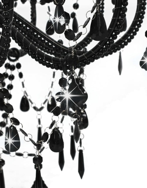 Încărcați imaginea în vizualizatorul Galerie, Candelabru cu mărgele, negru, 12 becuri x E14 - Lando
