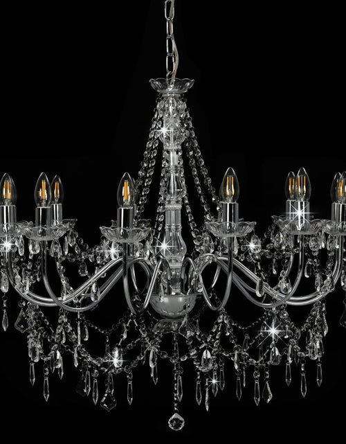 Încărcați imaginea în vizualizatorul Galerie, Candelabru cu mărgele, argintiu, 12 becuri x E14 Lando - Lando
