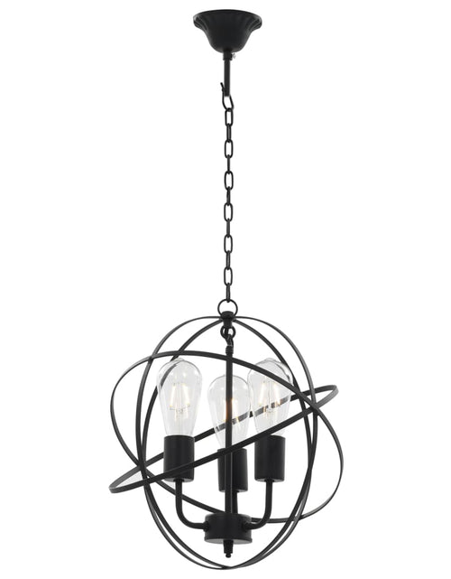 Загрузите изображение в средство просмотра галереи, Lampă suspendată, negru, sferă, 3 becuri x E27 Lando - Lando
