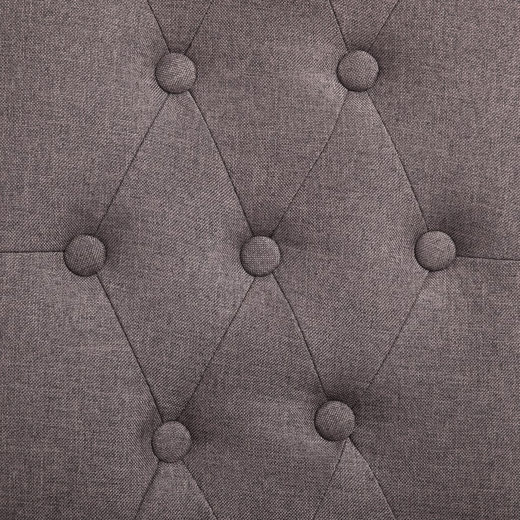 Scaune de bucătărie, 2 buc., gri taupe, material textil - Lando