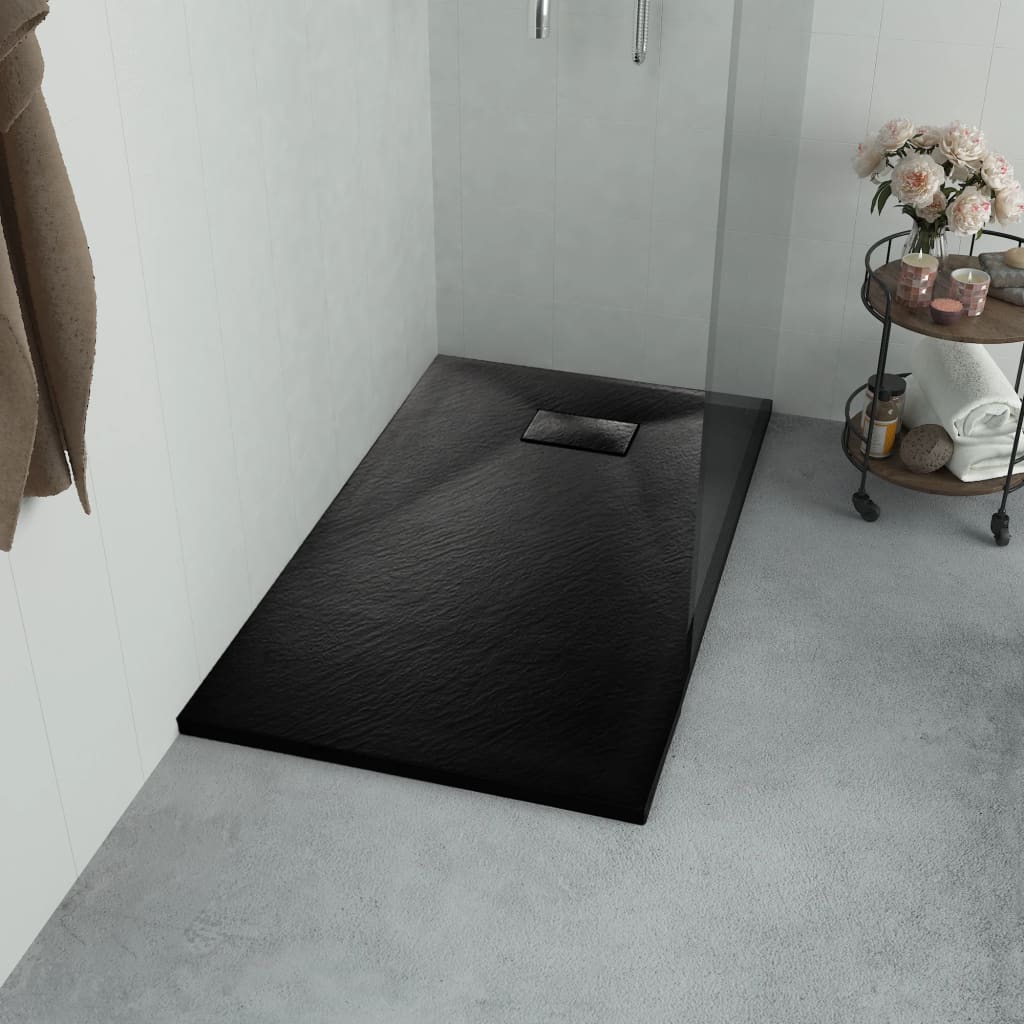 Cădiță de duș, negru, 90 x 70 cm, SMC Lando - Lando