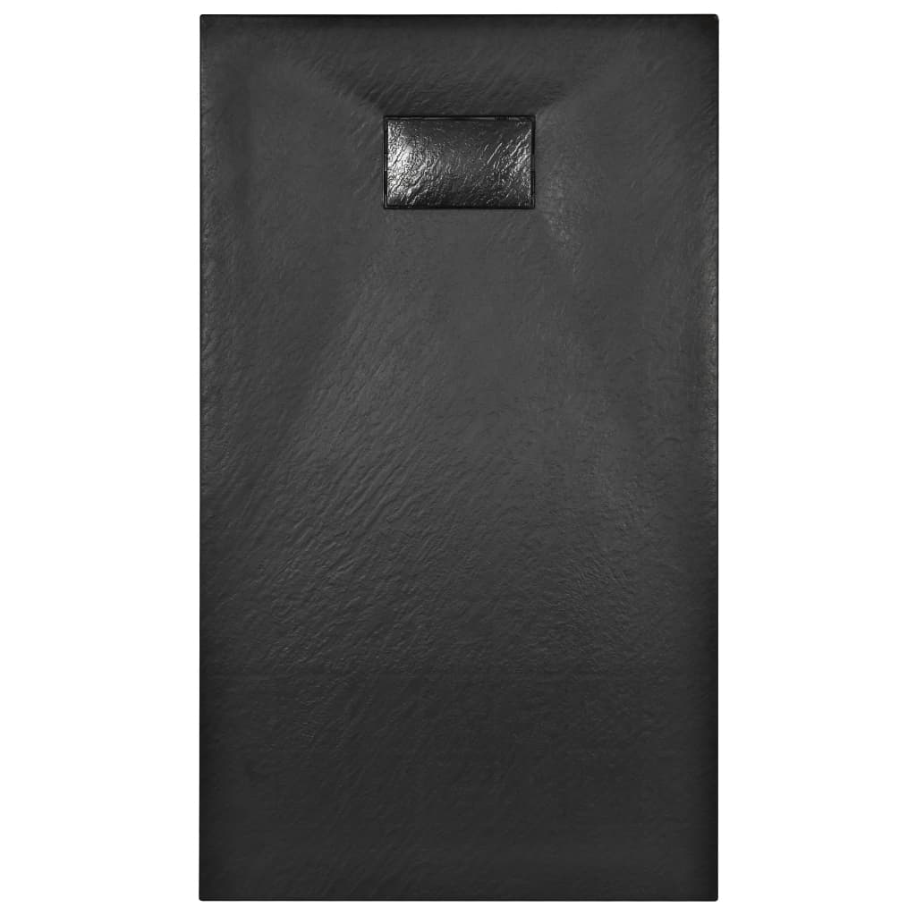 Cădiță de duș, negru, 120 x 70 cm, SMC - Lando
