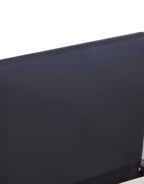 Загрузите изображение в средство просмотра галереи, Cadru de pat, negru, 140 x 200 cm, piele ecologică - Lando
