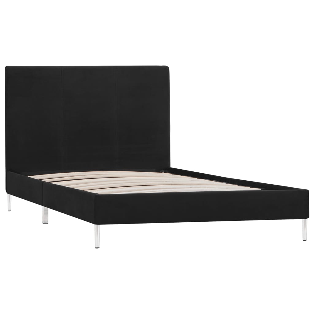 Cadru de pat, negru, 90 x 200 cm, material textil - Lando