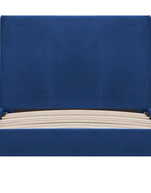 Încărcați imaginea în vizualizatorul Galerie, Cadru de pat, albastru, 90 x 200 cm, material textil - Lando
