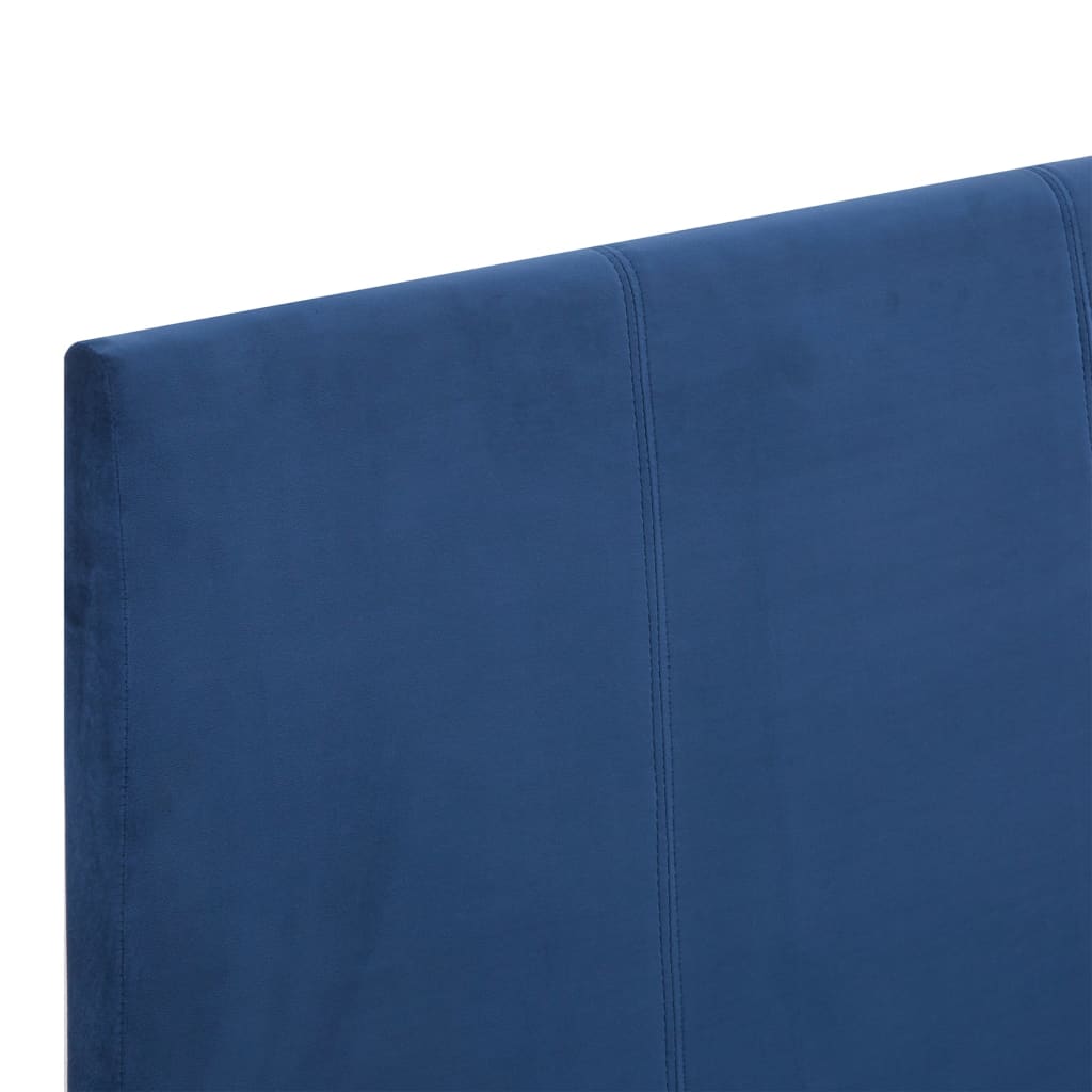 Cadru de pat, albastru, 180 x 200 cm, material textil - Lando