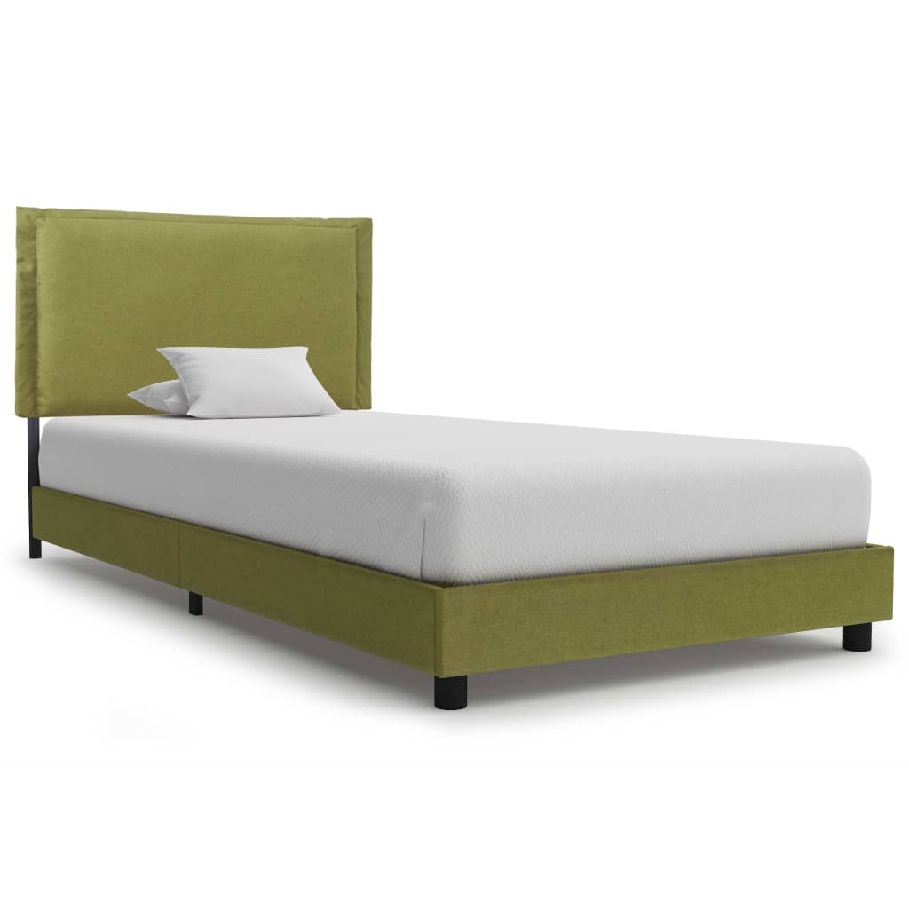 Cadru de pat, verde, 90 x 200 cm, material textil - Lando