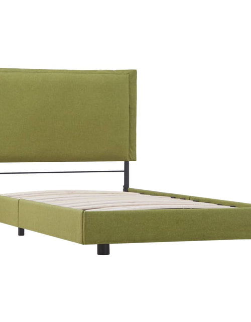 Încărcați imaginea în vizualizatorul Galerie, Cadru de pat, verde, 90 x 200 cm, material textil - Lando
