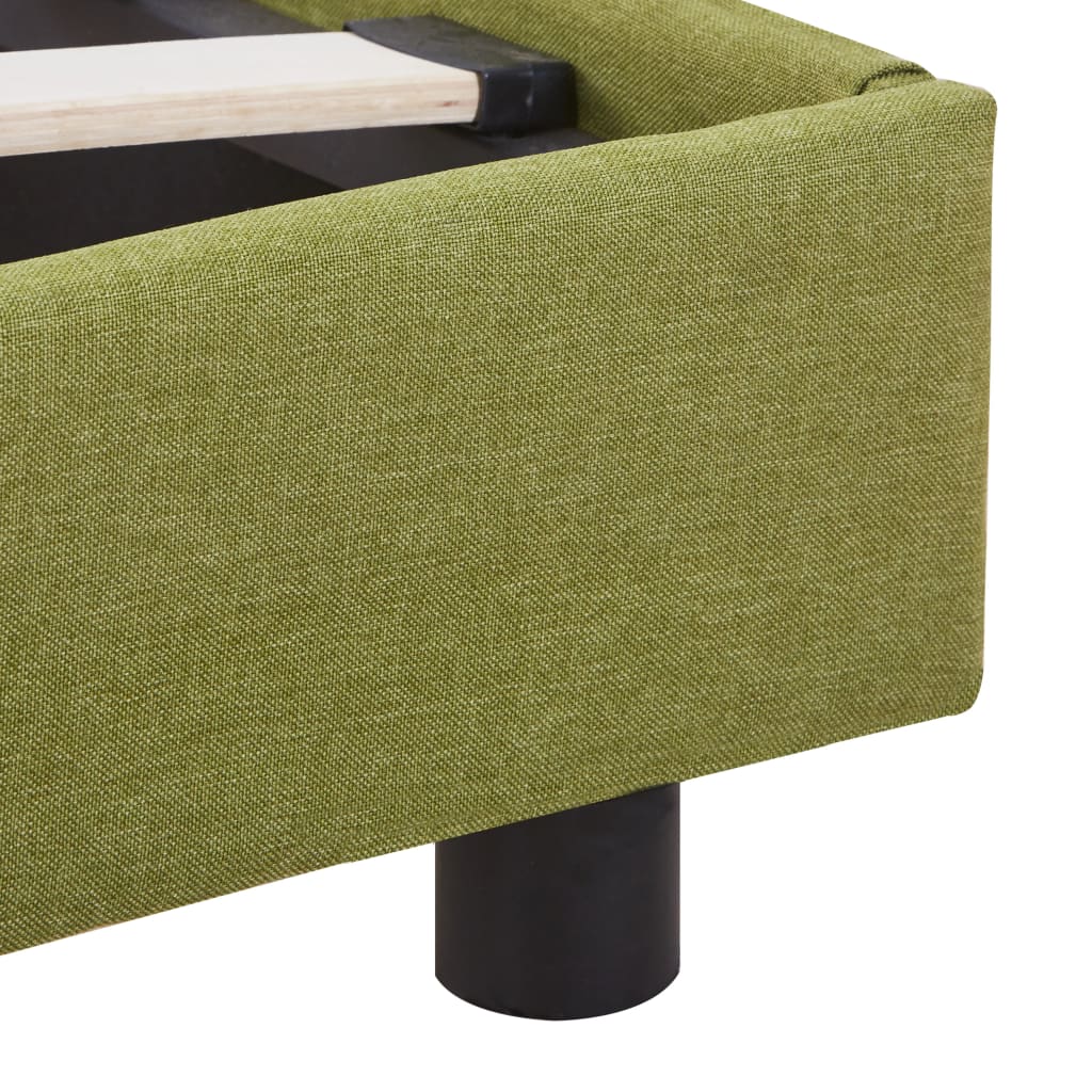 Cadru de pat, verde, 120 x 200 cm, material textil - Lando