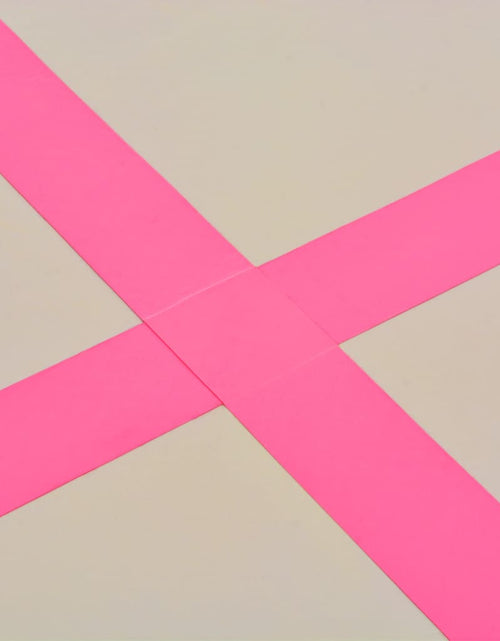 Загрузите изображение в средство просмотра галереи, Saltea gimnastică gonflabilă cu pompă roz 500x100x10cm PVC Lando - Lando
