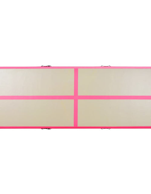 Загрузите изображение в средство просмотра галереи, Saltea gimnastică gonflabilă cu pompă roz 500x100x10cm PVC Lando - Lando
