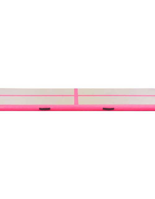 Загрузите изображение в средство просмотра галереи, Saltea gimnastică gonflabilă cu pompă roz 800x100x10cm PVC Lando - Lando
