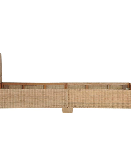 Încărcați imaginea în vizualizatorul Galerie, Cadru de pat împletit manual, 140 x 200 cm, ratan natural - Lando
