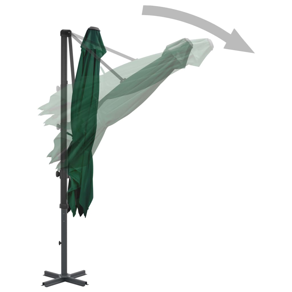 Umbrelă de exterior cu bază portabilă, verde - Lando