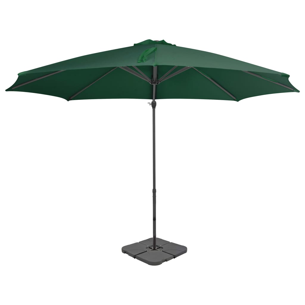 Umbrelă de exterior cu bază portabilă, verde - Lando