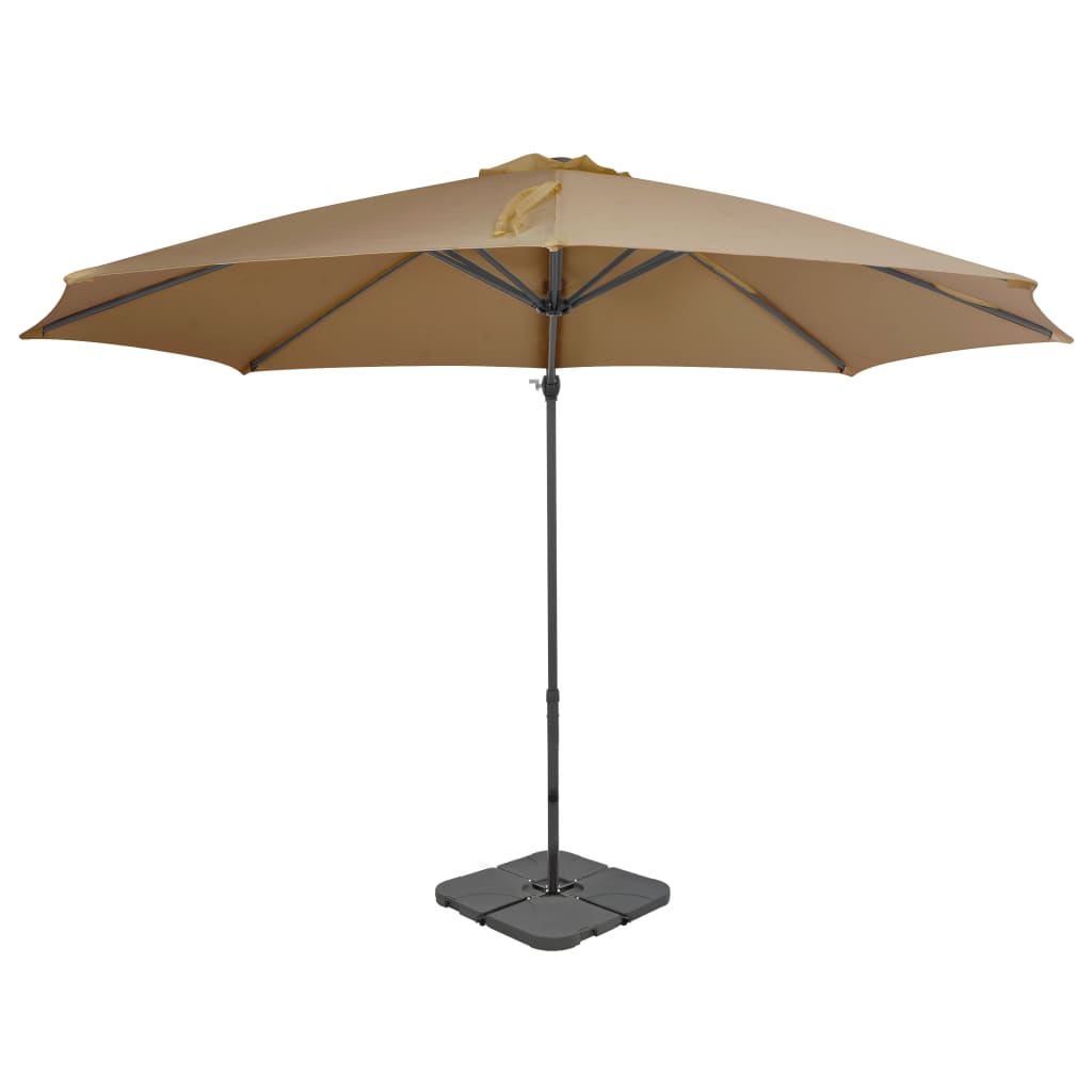 Umbrelă de exterior cu bază portabilă, gri taupe - Lando