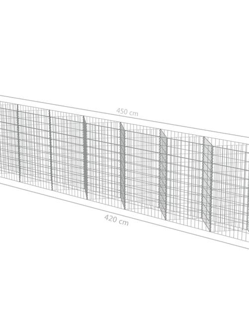 Загрузите изображение в средство просмотра галереи, Perete gabion, oțel galvanizat, 450 x 30 x 100 cm Lando - Lando
