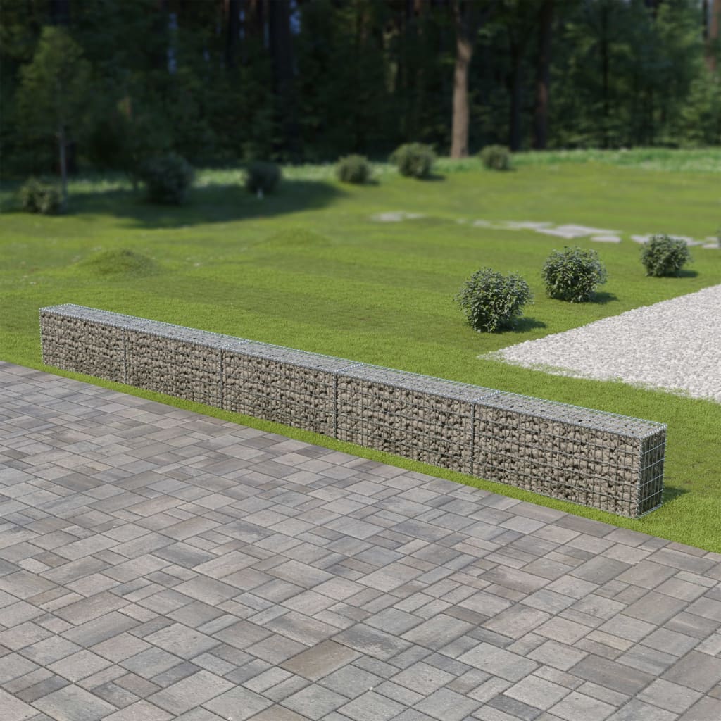 Gabion perete cu capace, 600 x 30 x 50 cm, oțel galvanizat Lando - Lando