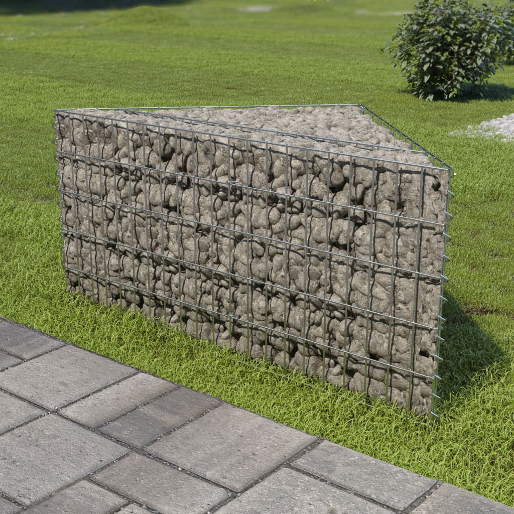 Strat înălțat gabion, 75x75x50 cm, oțel galvanizat Lando - Lando