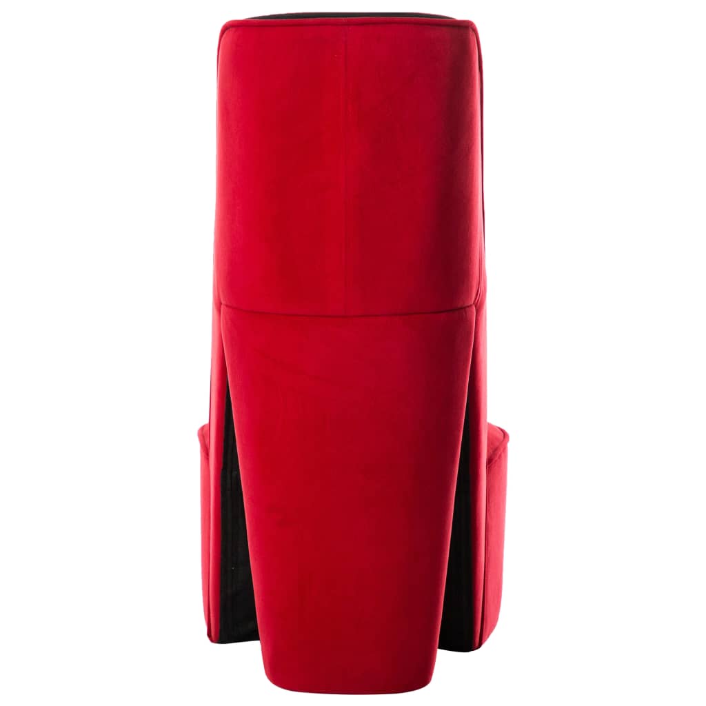Scaun în formă de pantof cu toc, roșu, catifea - Lando