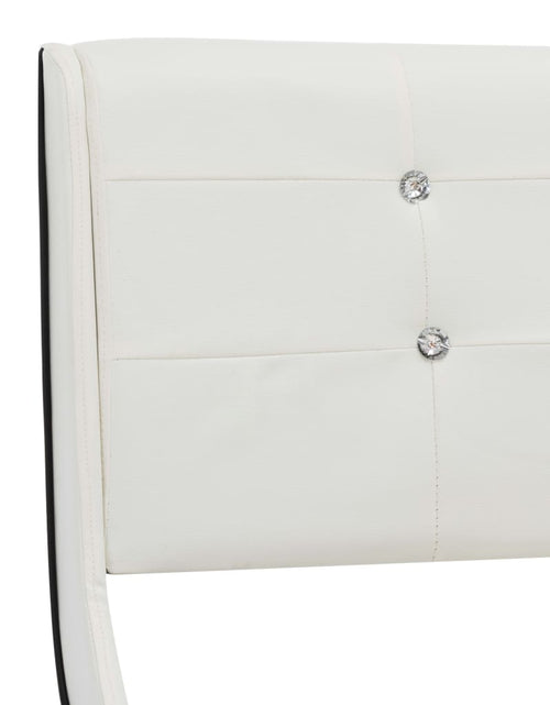 Загрузите изображение в средство просмотра галереи, Cadru de pat, alb, 160 x 200 cm, piele ecologică - Lando
