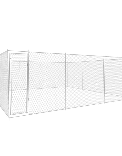 Загрузите изображение в средство просмотра галереи, Padoc pentru câini de exterior, 570x570x185 cm, oțel galvanizat Lando - Lando
