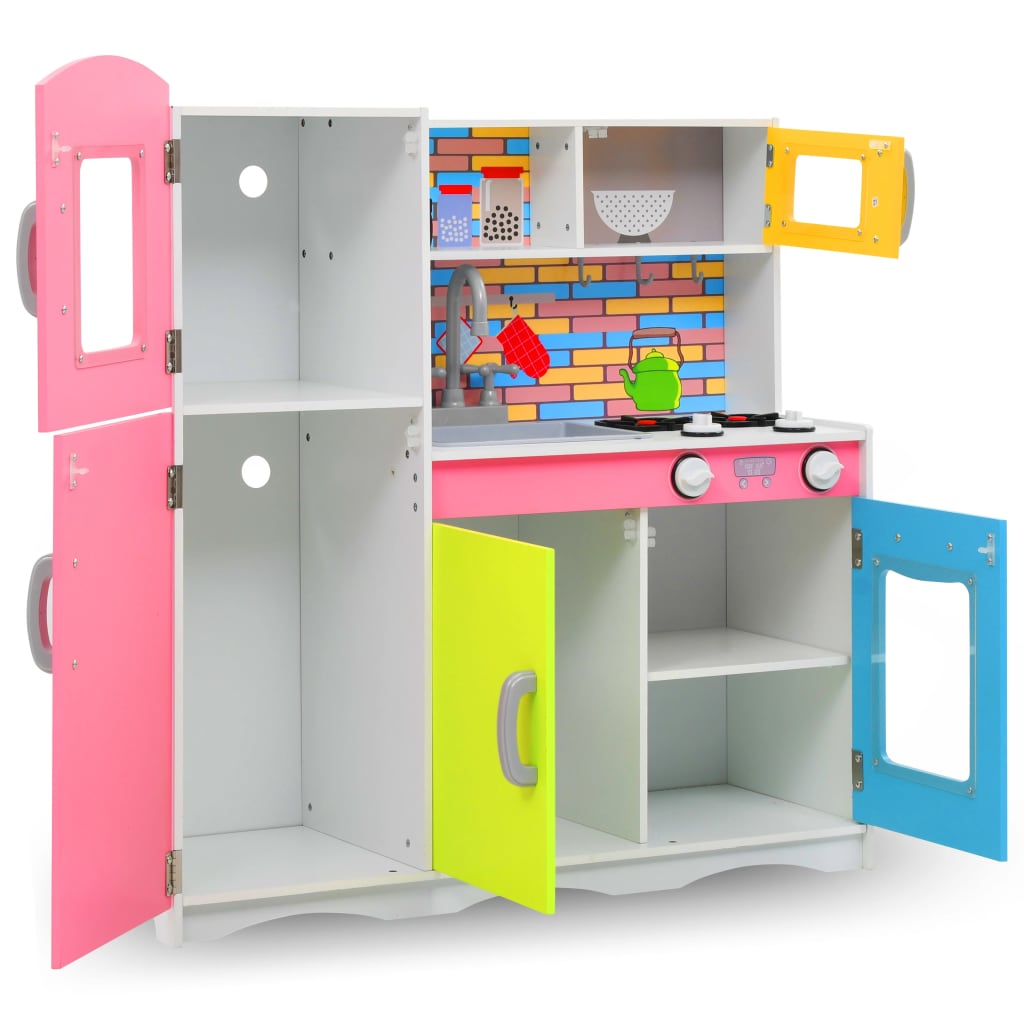 Bucătărie de jucărie pentru copii, multicolor, 80x30x85 cm, MDF Lando - Lando