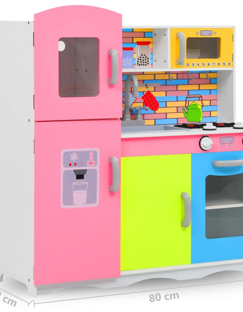 Încărcați imaginea în vizualizatorul Galerie, Bucătărie de jucărie pentru copii, multicolor, 80x30x85 cm, MDF Lando - Lando
