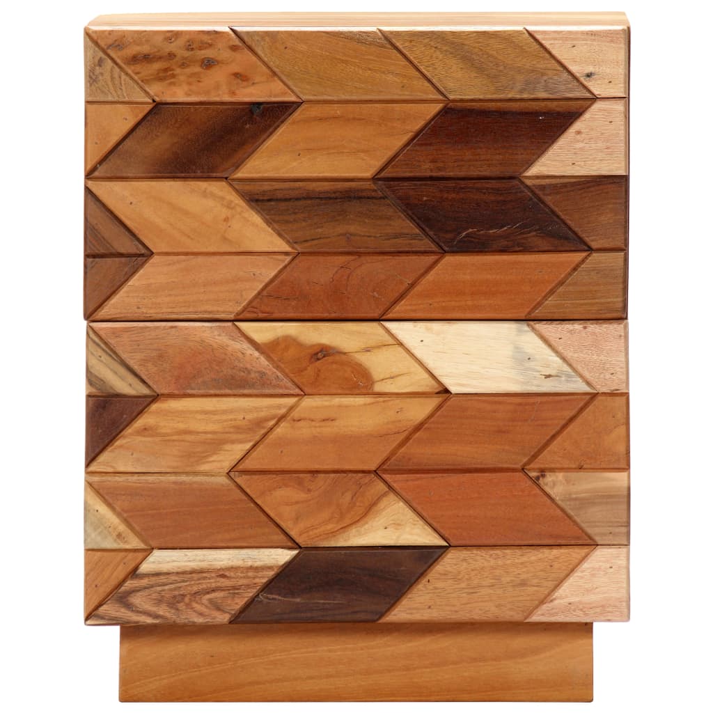 Noptieră, 40 x 30 x 50 cm, lemn masiv reciclat - Lando