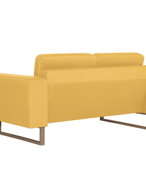 Încărcați imaginea în vizualizatorul Galerie, Set de canapele, 2 piese, galben, material textil - Lando
