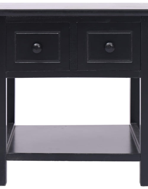 Загрузите изображение в средство просмотра галереи, Masă laterală, negru, 40 x 40 x 40 cm, lemn de paulownia Lando - Lando
