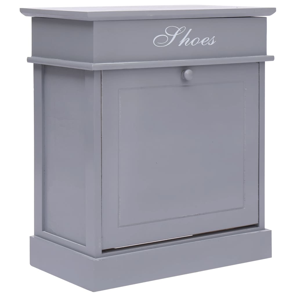 Pantofar, gri, 50 x 28 x 58 cm, lemn de paulownia - Lando