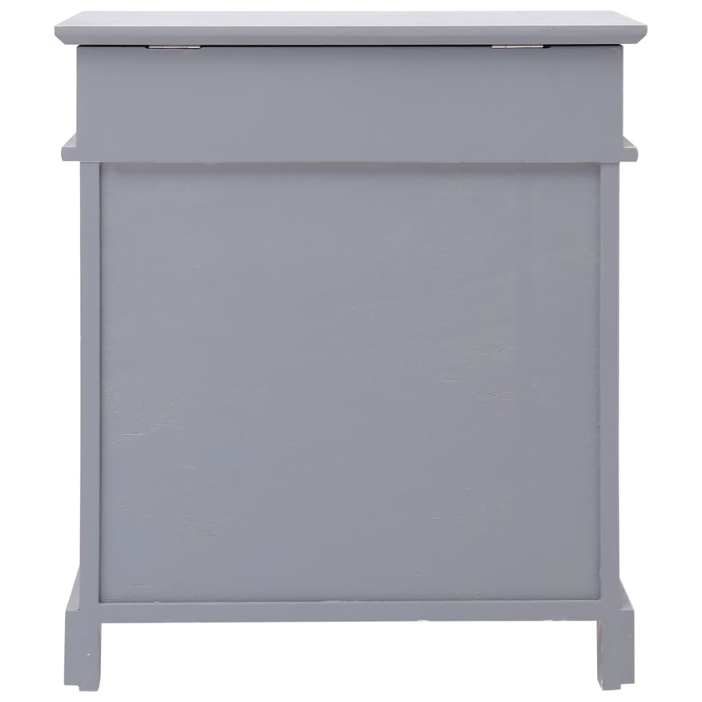 Pantofar, gri, 50 x 28 x 58 cm, lemn de paulownia - Lando