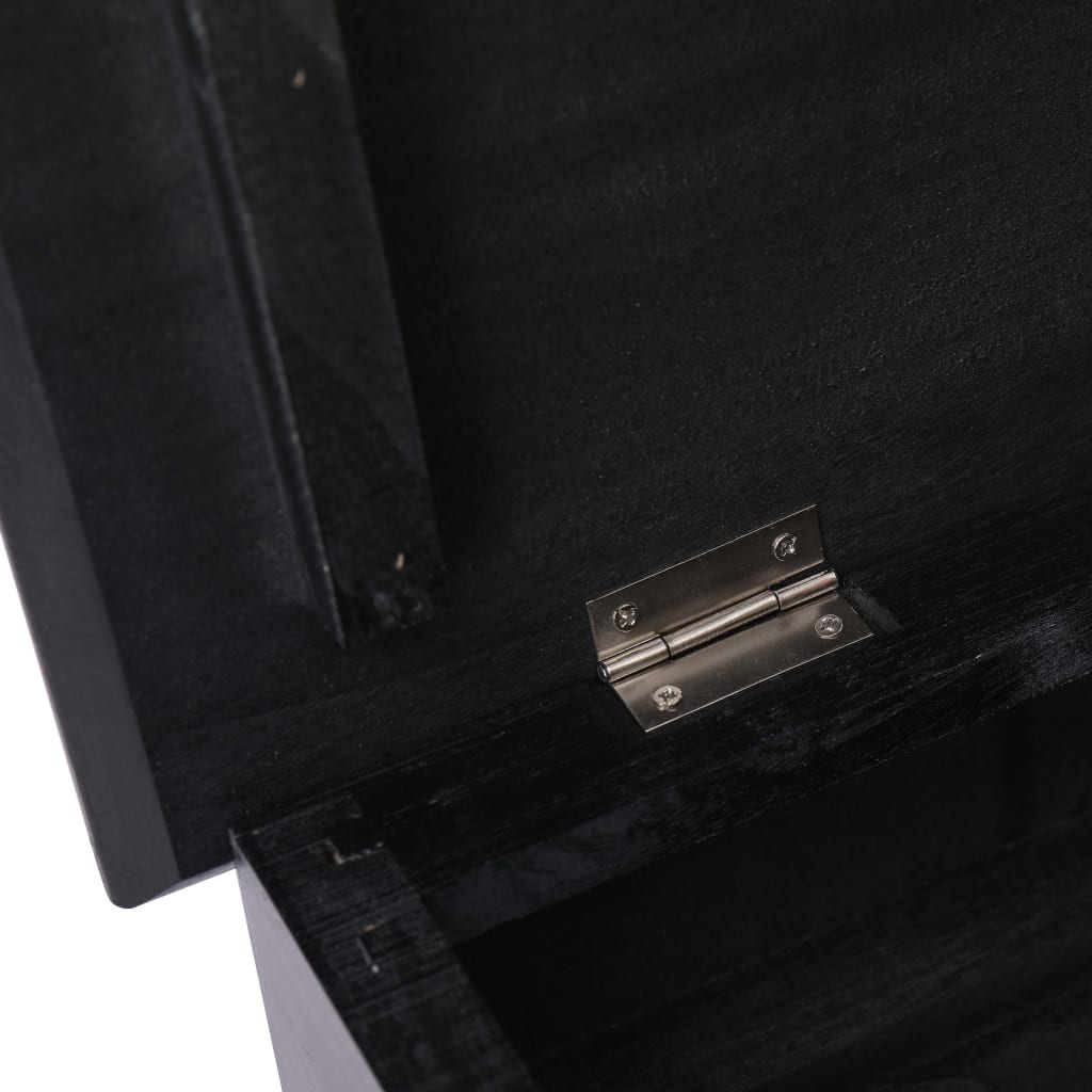 Pantofar, negru, 50 x 28 x 58 cm, lemn de paulownia - Lando