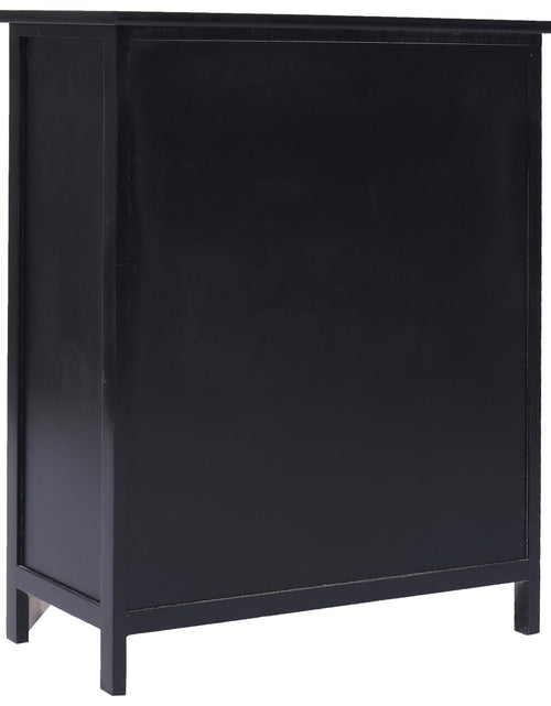 Încărcați imaginea în vizualizatorul Galerie, Dulap lateral cu 6 sertare, negru, 60x30x75 cm, lemn paulownia Lando - Lando
