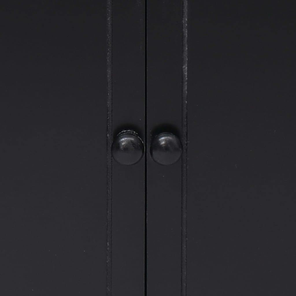 Dulap lateral, negru, 60 x 30 x 75 cm, lemn de paulownia Lando - Lando