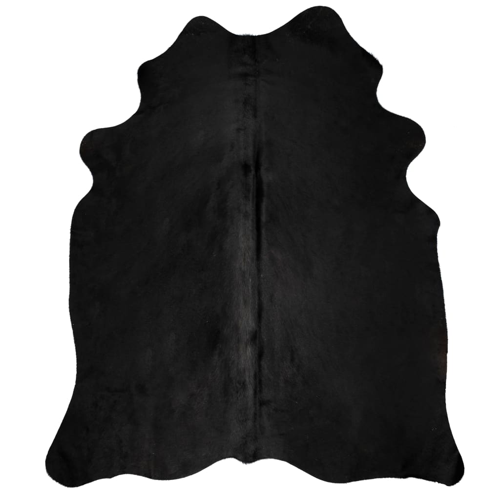 Covor din piele de vacă naturală, negru, 150 x 170 cm Lando - Lando