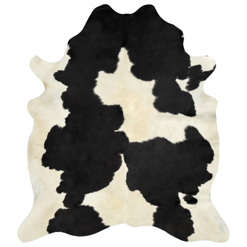 Covor din piele de vită, negru și alb, 150x170 cm Lando - Lando