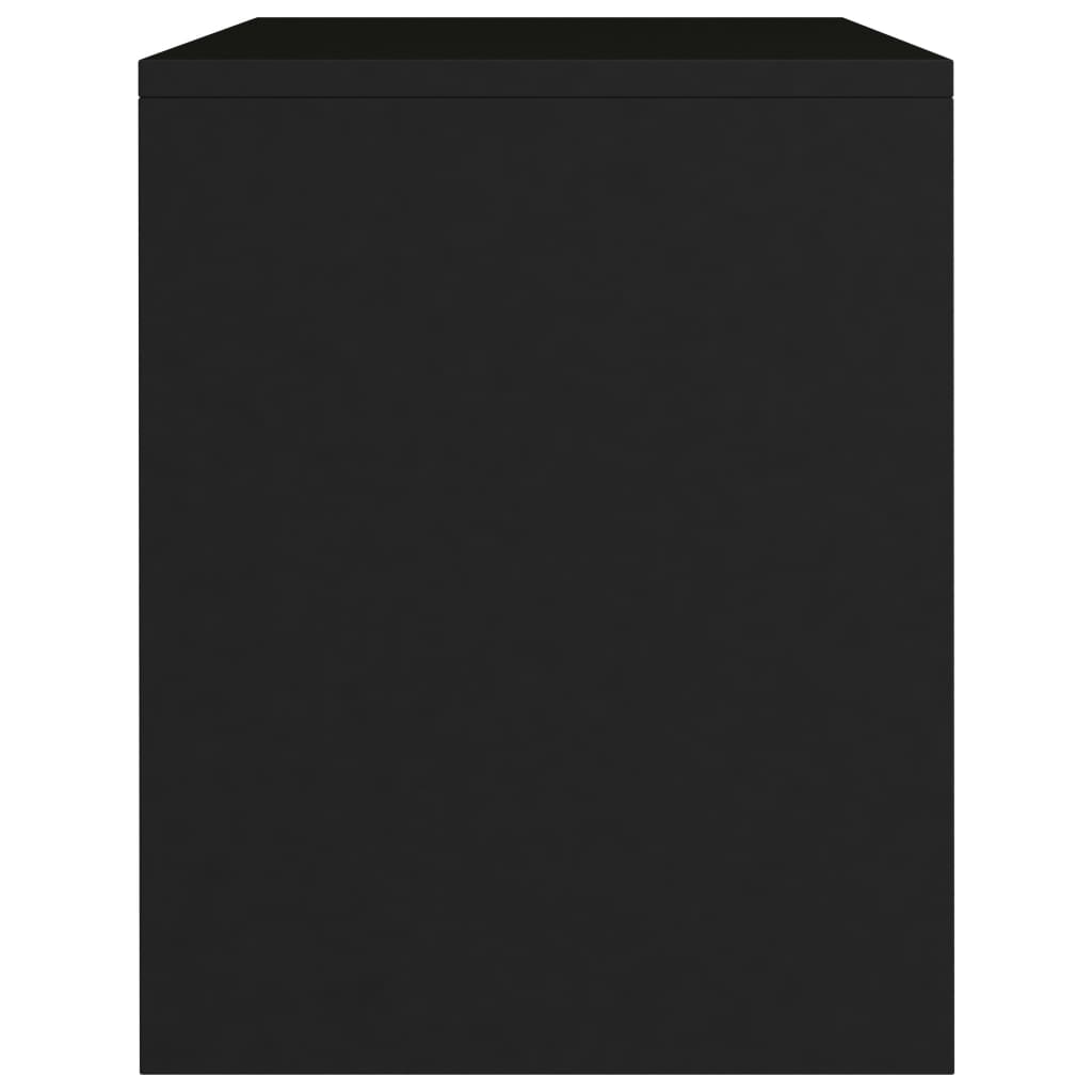 Noptieră, negru, 40 x 30 x 40 cm, PAL - Lando