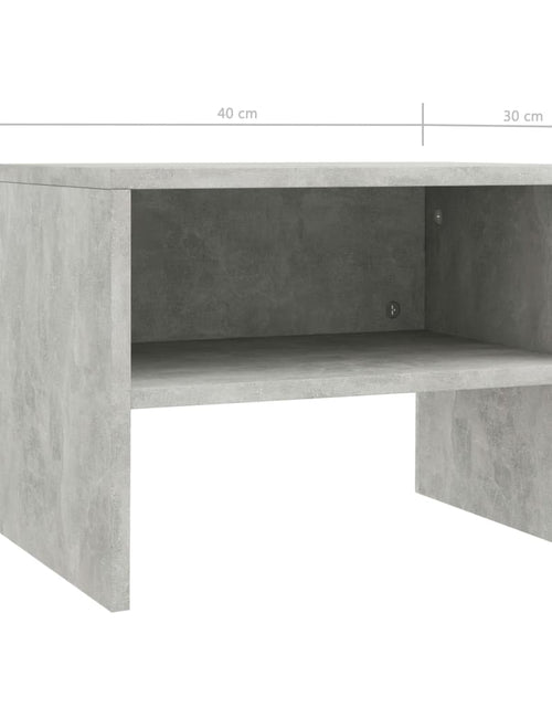 Încărcați imaginea în vizualizatorul Galerie, Noptieră, gri beton, 40 x 30 x 30 cm, PAL - Lando
