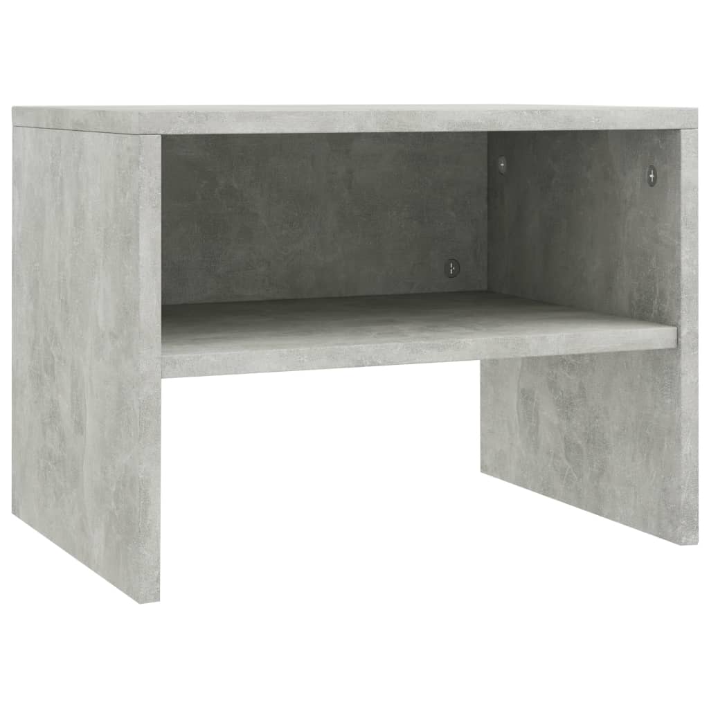 Noptiere, 2 buc., gri beton, 40 x 30 x 30 cm, PAL - Lando