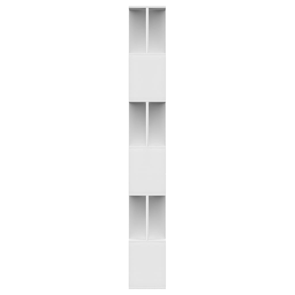 Bibliotecă/Separator cameră, alb, 80x24x192 cm, PAL - Lando