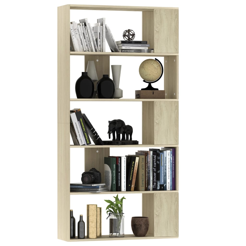 Bibliotecă/Separator cameră, stejar sonoma, 80x24x159 cm PAL Lando - Lando