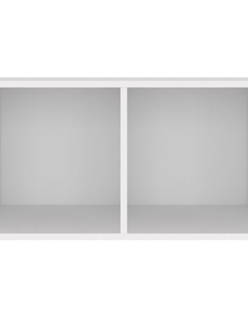 Încărcați imaginea în vizualizatorul Galerie, Cutie de depozitare viniluri, alb, 71x34x36 cm, lemn compozit - Lando

