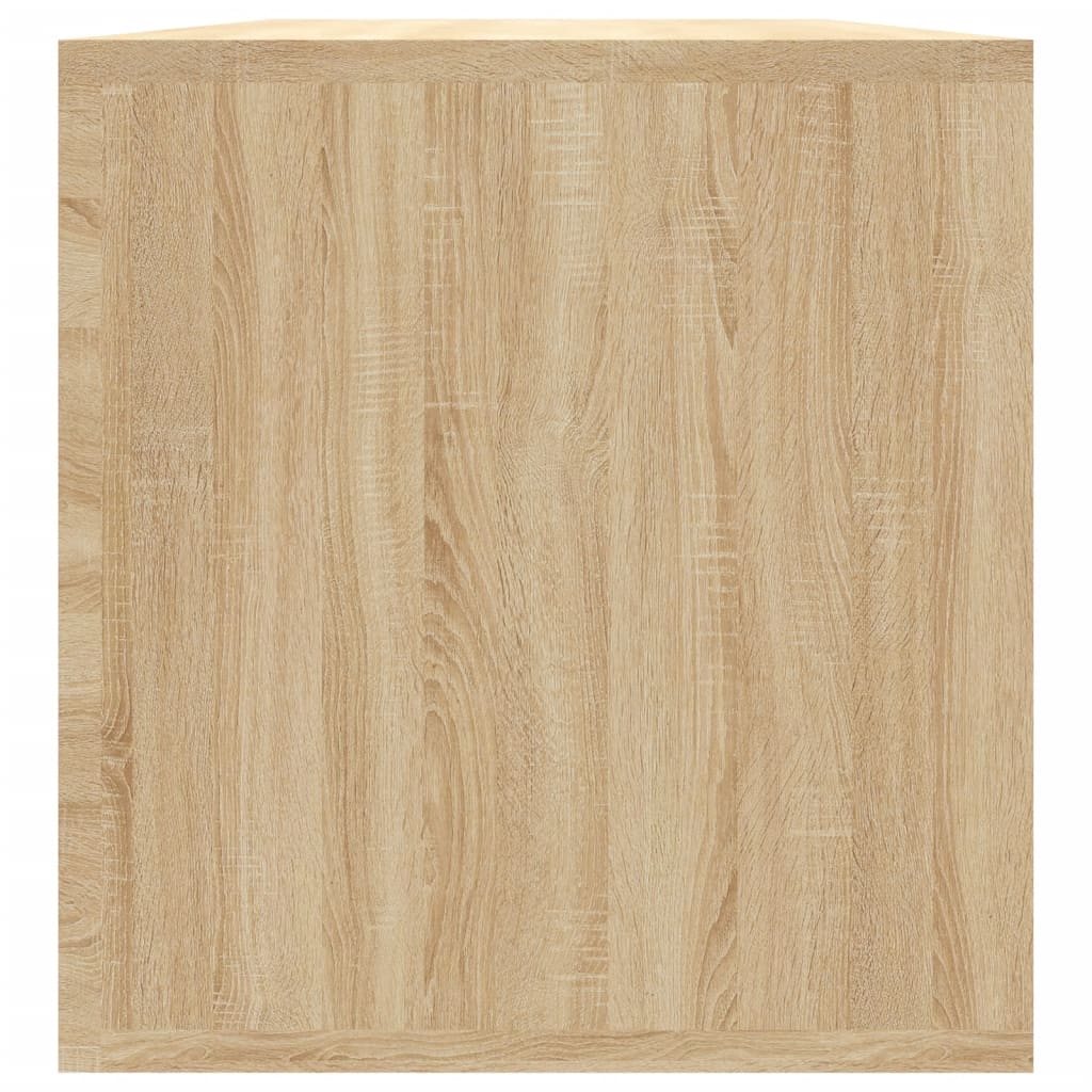 Cutie de depozitare viniluri, stejar sonoma, 71x34x36 cm, lemn - Lando