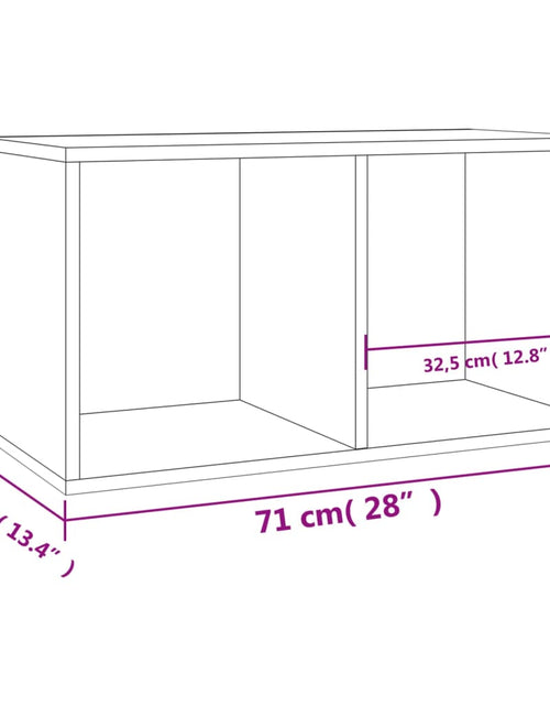 Загрузите изображение в средство просмотра галереи, Cutie de depozitare viniluri, stejar sonoma, 71x34x36 cm, lemn - Lando
